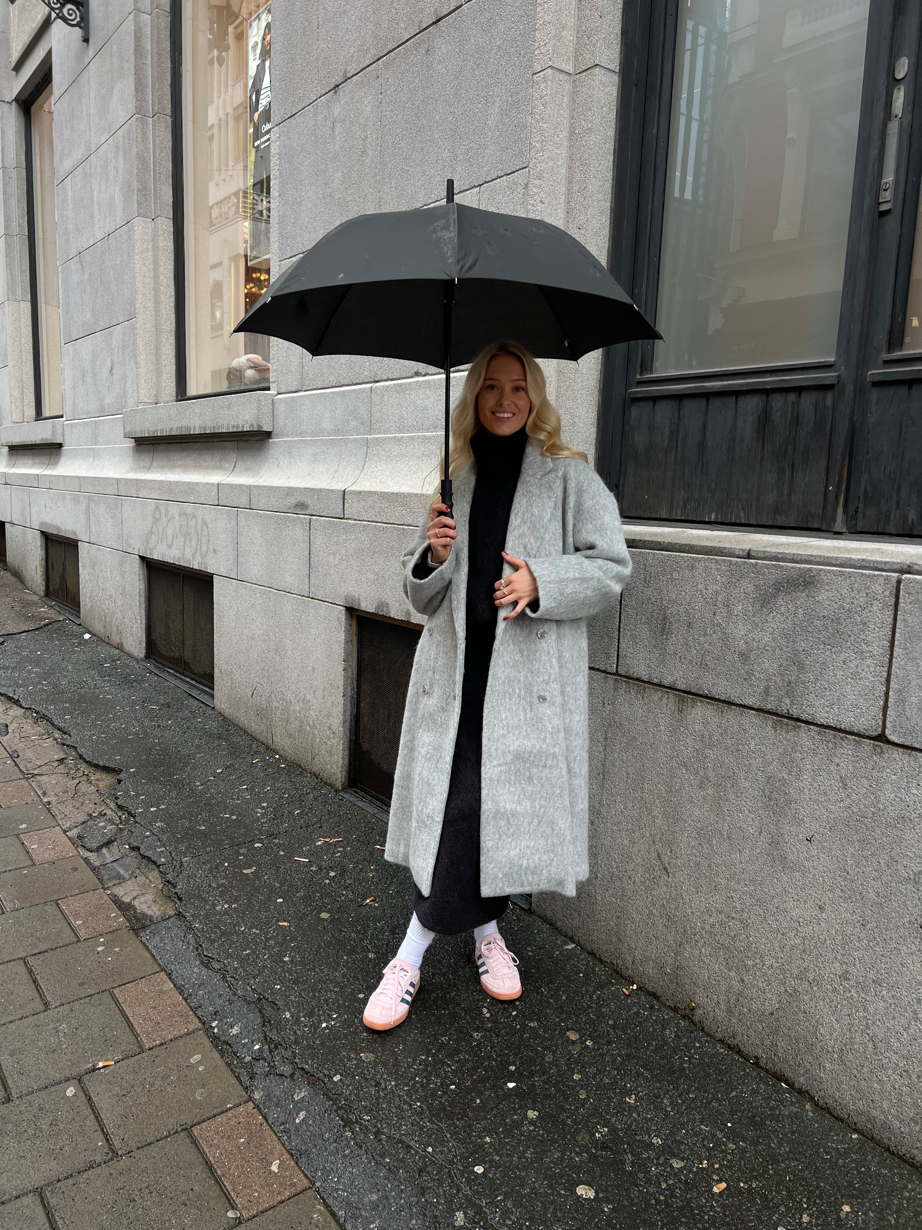 OBJBELICE Coat - Light Grey Melange